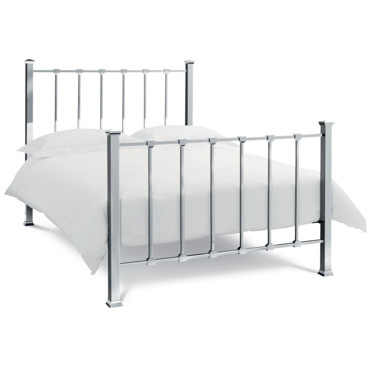 Bentley Designs Madison Metal Furniture Nickel 5ft Double Kingsize Bedstead