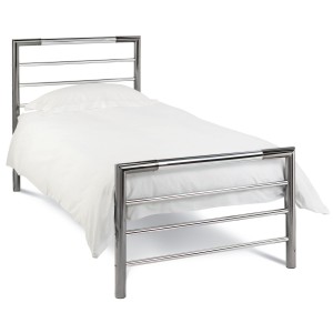 Bentley Designs Metal Furniture Urban Nickel & Chrome 3ft Single Bed Bentley Designs Metal Furniture Urban Nickel & Chrome 3ft Single Bed