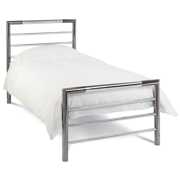 Bentley Designs Metal Furniture Urban Nickel & Chrome 3ft Single Bed