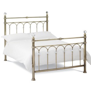 Bentley Designs Krystal Metal Furniture Antique Brass 4ft6 Slatted Double Bedstead Bentley Designs Krystal Metal Furniture Antique Brass 4ft6 Slatted Double Bedstead
