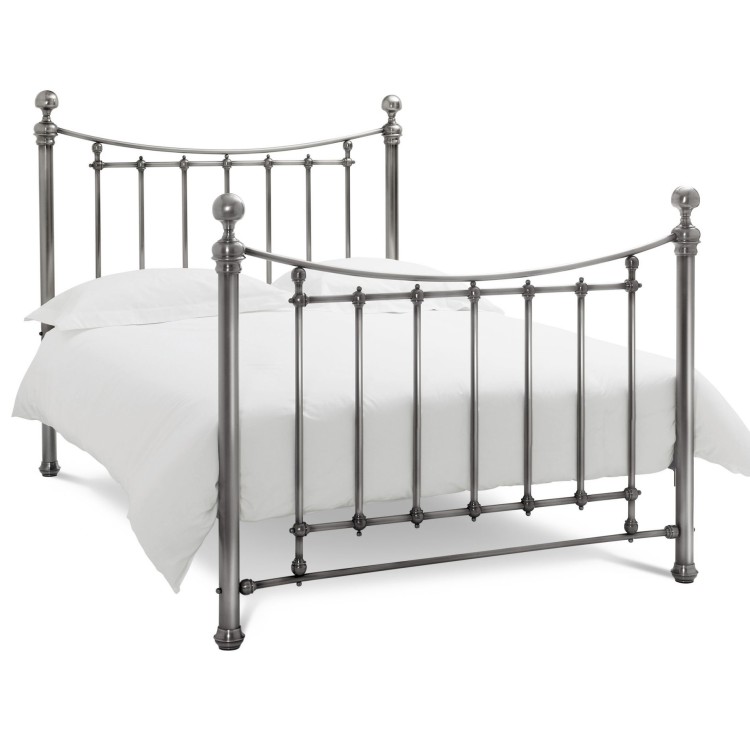 Bentley Designs Isabelle Metal Furniture Nickel 4ft6 Double Bedstead