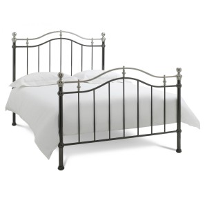 Bentley Designs  Metal Furniture Chloe Black/Shiny Nickel 5ft Kingsize Bed Bentley Designs  Metal Furniture Chloe Black/Shiny Nickel 5ft Kingsize Bed