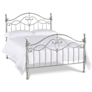 Bentley Designs Elena Metal Furniture Nickel 4ft6 Double Bedstead Bentley Designs Elena Metal Furniture Nickel 4ft6 Double Bedstead