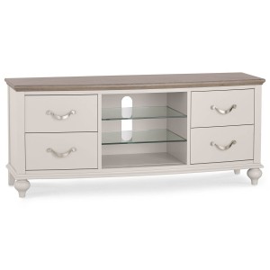Montreux Grey & Washed Oak Furniture Entertainment Unit Montreux Grey & Washed Oak Furniture Entertainment Unit