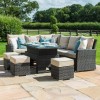 Maze Rattan Garden Furniture Kingston Brown Corner Dining Set With Rising Table