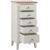 Alfriston White Painted Furniture 5 Drawer Tall Chest