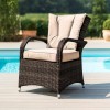 Maze Rattan Garden Furniture Texas Brown 4 Seater Square Table Set