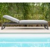 Maze Lounge Outdoor Fabric Allure Sunlounger in Flanelle