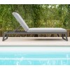 Maze Lounge Outdoor Fabric Allure Sunlounger in Flanelle