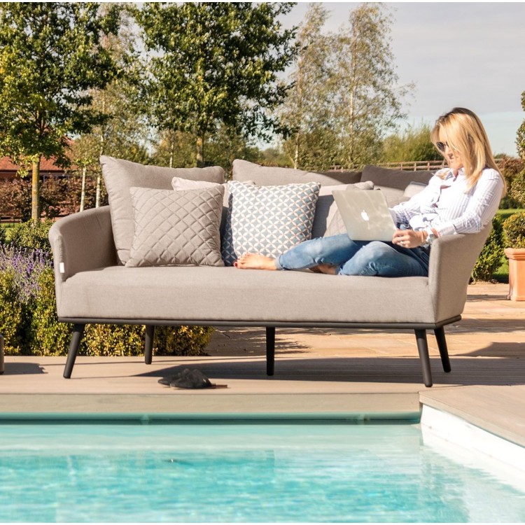 Maze Lounge Outdoor Fabric Ark Daybed in Taupe