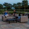 Maze Lounge Outdoor Fabric Nexus Corner Group in Taupe