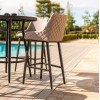 Maze Lounge Outdoor Fabric Regal 4 Seat Round Bar Set in Taupe