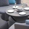 Maze Lounge Outdoor Fabric Snug Lifestle Suite with Rising Table in Flanelle