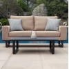 Maze Lounge Outdoor Fabric Ethos 2 Seat Sofa Set in Taupe 