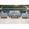 Maze Lounge Outdoor Fabric Ethos 2 Seat Sofa Set in Taupe