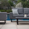 Maze Lounge Outdoor Fabric Ethos 2 Seat Sofa Set in Flanelle