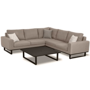 Maze Lounge Outdoor Fabric Ethos Corner Group in Taupe Maze Lounge Outdoor Fabric Ethos Corner Group in Taupe