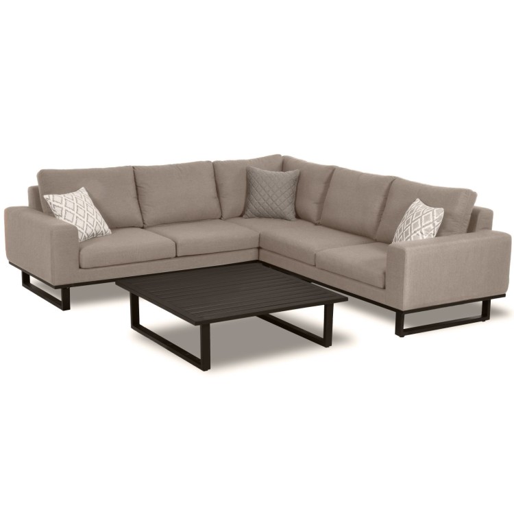 Maze Lounge Outdoor Fabric Ethos Corner Group in Taupe