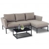 Maze Lounge Outdoor Fabric Pulse Chaise Sofa Set in Taupe  