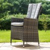 Maze Rattan LA 8 Seat Grey Rectangular Dining Ice Bucket Garden Set