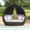 Maze Rattan Garden Furniture Grey Lotus Daybed