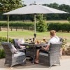 Maze Rattan Garden Furniture Texas Grey 4 Seater Round Dining Set