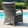 Maze Rattan Garden Furniture Texas Grey 4 Seater Round Dining Set