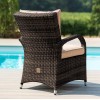 Maze Rattan Garden Furniture Texas Brown 4 Seater Round Table Set