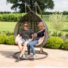 Maze Rattan Garden Furniture Rose Brown Outdoor Hanging Chair