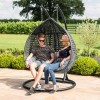 Maze Rattan Garden Furniture Rose Grey Outdoor Hanging Chair