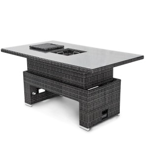 Maze Rattan Garden Furniture Grey Rising Table with Ice Bucket
