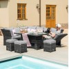 Maze Rattan Garden Furniture Henley Grey Corner Sofa with Reclining Arms