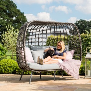 Maze Rattan Garden Furniture Riviera Grey 3 Seater Sofa Maze Rattan Garden Furniture Riviera Grey 3 Seater Sofa