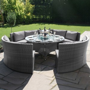 Maze Rattan Garden Furniture Dallas Grey Sofa Dining Set Maze Rattan Garden Furniture Dallas Grey Sofa Dining Set