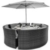 Maze Rattan Garden Furniture Dallas Grey Sofa Dining Set