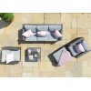 Maze Rattan Garden Furniture Grey Georgia 3 Seat Sofa Set with Ice Bucket