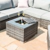 Maze Rattan Garden Furniture Grey London Corner with Ice Bucket and Chair