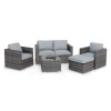 Maze Rattan Garden Furniture Grey Georgia 2 Seat Sofa Set with Ice Bucket