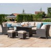 Maze Rattan Garden Furniture Venice Brown Dining Set with Ice Bucket & Rising Table