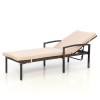 Maze Rattan Garden Furniture Austin Brown Sunlounger