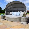 Maze Rattan Garden Furniture Oxford Daybed with Side Tables