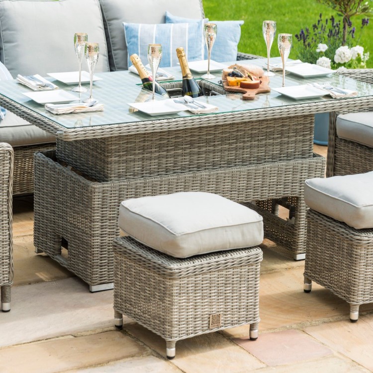 Maze Rattan Oxford Venice Sofa Dining Set with Ice Bucket ...