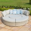 Maze Rattan Garden Furniture Oxford Chelsea Sofa Set & Glass Table Top