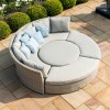Maze Rattan Garden Furniture Oxford Chelsea Sofa Set & Glass Table Top