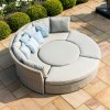 Maze Rattan Garden Furniture Oxford Chelsea Sofa Set & Glass Table Top