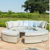 Maze Rattan Garden Furniture Oxford Chelsea Sofa Set & Glass Table Top