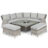 Maze Rattan Garden Furniture Oxford Royal Corner Bench Set with Rising Table