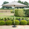 Maze Rattan Garden Round 2.7m Grey Parasol