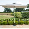 Maze Rattan Garden Rectangular 2x3m Grey Parasol