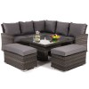 Maze Rattan Garden Victoria Corner Bench Set with Rising Table